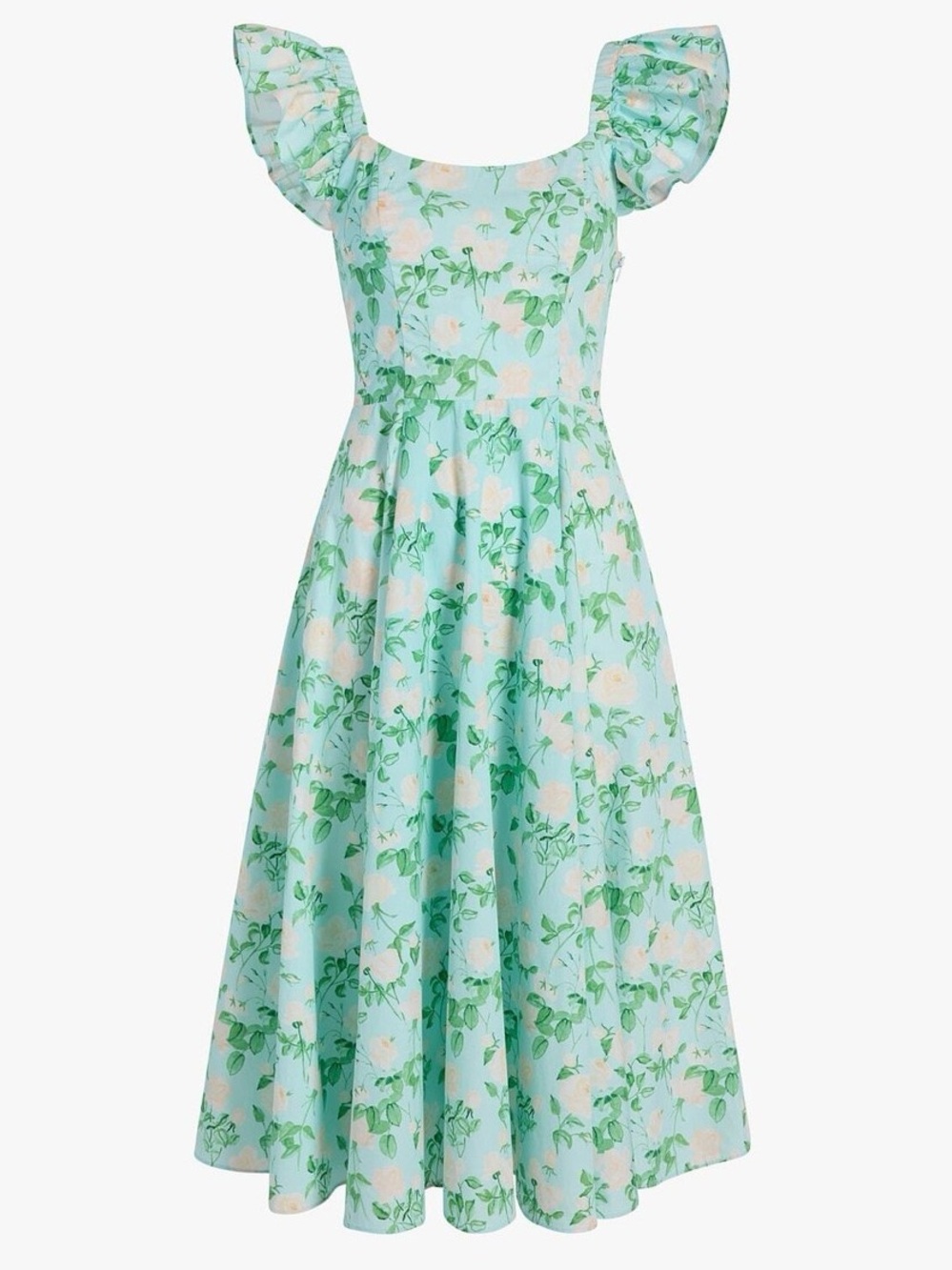 Hill House blue roses Daphne midi dress size XS - Picture 2 of 7